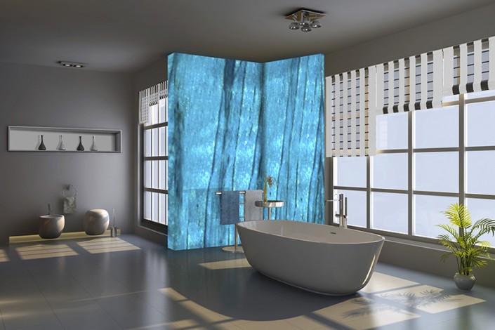 Gems – Acquamarine – Slab Backlit